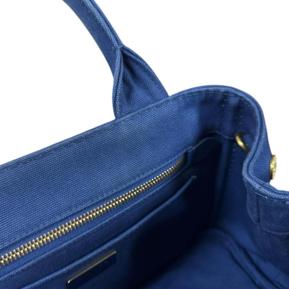 PRADA Blue Canvas Shoulder Bag - Picture 7 of 16